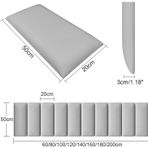 Duvar Dolgusu, Çocuklar için 3D Su Geçirmez Çarpışma Önleyici Duvar Dolgusu - Yatak Odası, Çocuk Odası, Yurt Dekoru için Soyma ve Yapıştırma Başlık Paneli, Beyaz, 140 x 50 cm - Yumuşak Güvenlik