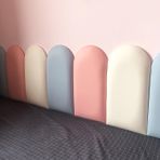 Duvar Dolgusu, Çocuklar ve Yetişkinler için Yumuşak PU Deri Duvar Dolgusu - 3D Soyma ve Yapıştırma Dekoru, Çarpışma Önleyici Duvar Kağıdı Panelleri, Düz Renk, Pembe, 20x40 CM (6'lı Set)