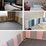 Duvar Dolgusu, Kendinden Yapışkanlı 3D Duvar Pedi - Kendinden Yapışkanlı Dolgulu Başlık Paneli, Çocuk Odası ve Ev Dekorasyonu için Darbeye Dayanıklı Duvar Çıkartması (160 x 50 cm)