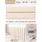 Duvar Dolgusu, Kendinden Yapışkanlı Çocuk Yatak Başlığı Duvar Panelleri - Güvenli Oyun Odası Dekoru için 4 Beyaz Minder (70 x 23 cm), Çocuk Güvenliği ve Duvar Koruması için Çarpışma Önleyici