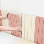 Duvar Dolgusu, Kendinden Yapışkanlı Haki Başucu Duvar Dolgu Panelleri 6'lı Paket, 70 x 23 cm, Çocuk Yatak Odaları için Döşemeli Çarpışma Önleyici Yastıklar, Güvenli Otizm Dostu Dekor
