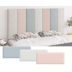 Duvar Dolgusu, Mavi 3D Darbeye Dayanıklı Başlık, Yatak Odası ve Oturma Odası için Kendinden Yapışkanlı Ped, Dolgulu Duvar Paneli, 60 x 50 cm, Yapışkan Sistemle Kolay Kurulum