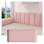 Duvar Dolgusu, Soyma ve Yapıştır Döşemeli Duvar Panelleri, Yatak Odaları, Kreşler ve Dans Kulüpleri için Su Geçirmez 3D Başlık Dekoru, Pembe Duvar Dolgusu (160 x 50 cm)