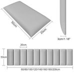 Duvar Dolgusu, Su Geçirmez Soyma ve Yapıştırma Başlık, 3D Döşemeli Duvar Paneli, Çocuk Yatak Odası için Çarpışma Önleyici Dolgu, Beyaz Kraliçe Boy (120x50cm) - Şık Duvar Dekoru