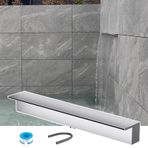Duvar gömme şelale, bahçe, akvaryum - Metal çeşme dekorasyonu, 60 cm (23,6 inç) genişliğinde, dış ve iç mekan kullanımı