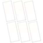 Duvar Kaplaması, 6'lı Ses Geçirmez Panel Seti, 30 x 60 cm, Kendinden Yapışkanlı Deri Kılıf, Yatak Başlıkları ve Ev Duvar Dekoru için Çarpışma Önleyici Çıkartmalar - Beyaz