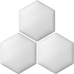 Duvar kaplaması, altıgen 3D duvar kaplaması, çocuklar için - 2/3/4 paket dekoratif panel, kendinden yapışkanlı, döşemeli başlık yatak başlığı oturma odası için (beyaz, 25 x 29 cm