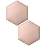 Duvar Koruması, 2 Adet Açık Pembe Altıgen Duvar Panelleri Seti, Kendinden Yapışkanlı 3D Yastıklar, Çocuk Odası Dekorasyonu, Dolgu Oyun Odası, Çarpışma Önleyici Yatak Başlığı (30 x 34,5 cm
