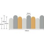 Duvar Koruması, 3D Dolgulu Duvar Panelleri - Çocuk odaları, yatakhaneler ve oyun alanları için kendinden yapışkanlı çarpışma önleyici dolgu, şık döşemeli başlık koruması