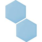 Duvar Koruması, Çocuk 3D Altıgen Duvar Koruması - 2/3/4 Adet Kendinden Yapışkanlı Dekoratif Paneller, Oturma Odası için Çarpışma Önleyici Dolgulu Yatak Başlığı, Açık Mavi (25 x 29 cm, 2 Adet