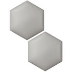Duvar Koruyucu, Altıgen Duvar Panelleri 3D Çıkartmalar - 2/3/4 Adet, Açık Gri, Çocuk Yatak Odası ve Oturma Odası için, Çarpışma Önleyici Yatak Başlığı, 25 x 29 cm