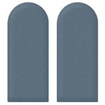 Duvar Koruyucu, Çarpışma Önleyici Duvar Koruması 3D Koyu Mavi - 2 Adet Kendinden Yapışkanlı Dolgulu Panel, Yatak Başlığı, Çocuk Odası ve Oyun Odası için Ses Geçirmez Çıkartmalar (20 x