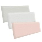 Duvar Minderi, Pembe 3D Başlık Duvar Minderi, Çarpışma Önleyici Dekoratif Koruyucu Panel, Kendinden Yapışkanlı Dolgulu Duvar Kağıdı, 120 x 50 cm, Yatak Odaları için Yumuşak Dolgu