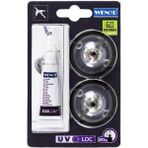 Duvar Montaj Plakası Mod Uv-Loc Yapıştırma Sistemi, Banyo Aksesuarları Için, Delmeden 2 Plaka, 1 Yapıştırıcı ve 1 Adaptör, Güçlü Duvar Montajı Için, Şeffaf, Ölçüler 2,5 x 7 x 1,5 Cm, Banyo Için