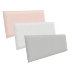 Duvar Pedi, 3D Açık Gri Başlık Duvar Pedi, Darbeye Dayanıklı Dekoratif Koruyucu Panel, Kendinden Yapışkanlı Yastıklı Duvar Kağıdı, 120 x 50 cm, Mobilya Çözümü