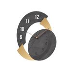 Duvar Saati İskandinav Lüks Ev Saati Oturma Odası Kişiselleştirilmiş Yaratıcılık Modern Sadelik Moda Duvar Dekoru Sanatı, 48 x 60 cm Horloge Duvar Resimleri (Siyah)
