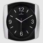 Duvar Saati Siyah Çerçeve Çap:29cmx 3.15Cm Akrilik Boyalı Ve Varak Baskılı 2 Renk Abs Kasa Mineral Cam Sessiz Akar Makine Varak Baskılı Kabartma Rakam Kasa Baskı Alanı: 110Mm