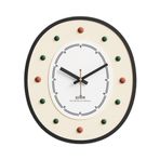 Duvar Saatleri İç Mekan Dekorasyon Duvar Saati Oturma Odası Koridor Çalışma Odası Kişiselleştirilmiş ve Yaratıcı Renkli Modern Saat, 33.5 * 38cm Dekoratif Duvar Saati(Beyaz)