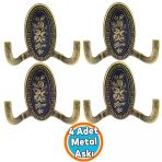 Duvar Vestiyer Askısı Metal Dolap Elbise Havlu Askılığı Antik Sarı Askı askılık 4 Adet