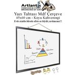 Duvara Monte Beyaz Yazı Tahtası 45X60 Cm Mdf 1 Adet Laminant Yazı Tahtası Mdf Çerçeveli Askılı Okul Ofis Büro