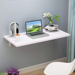 Duvara Monte Damla Yaprak Masa 2 Parantez Katlanır Ahşap Panel Laptop Masası Küçük Alanlar için