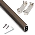 Duvara Monte Dolap Çubuğu Yatak Odası ve Banyo için Giysi Çubuğu Küçük ve Büyük Metal Asılı Dolap Direği Dolap Dolabı