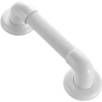 Duvara Monte Duş Tutunma Çubuğu - Banyo Güvenliği için Dokulu Kavrama Küpeşte - 440 Pound Destekler - Yaşlılar ve Hamile Kadınlar için İdeal (Beyaz, L48cm)