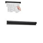 Duvara Monte Fatura Tutucu, Restoran Sipariş Tutucu Kendinden Yapışkanlı Matkapsız Siyah 1/2/3/4 adet Menü Düzenleme(2pcs)