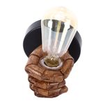 Duvara Monte Lamba Yumruk şekli Vintage Endüstriyel Duvar Sconce Yatak Odası Bar Cafe 220V Için Taban Montaj Konnektörü Ile (Sol duvar ışığı ışık kaynağı içermiyor) (Sağ duvar ışığı ışık kaynağı