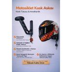 Duvara Monte Motosiklet Kask Askılığı – Anahtarlıklı Kask Tutucu