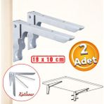 Duvara Monteli Balkon Masası Sehpası Montajı Metal Katlanır Raf Altı Ayağı 18 X 10 Cm (2 Adet)