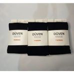Düven 3'lü Kadın Siyah Içi Ince Polar Içlik Termal Külotlu Çorap - Konfor Thermal - 2XL