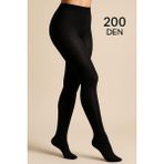 Düven Kadın 200 Den Micro Opak Mat Kışlık Kalın Siyah Külotlu Çorap - 2XL