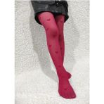 Düven Kırmızı Kız Çocuk Bowtie Külotlu Çorap - Sweety Külotlu Çorap - 9-10 Yaş