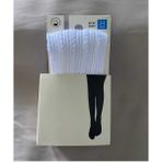 Düven Kız Çocuk Mevsimlik 80 Den Knit Ted Desenli Beyaz Külotlu Çorap ( Back To School )