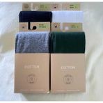 Düven Renkli 4'lü Cotton Kadın Külotlu Çorap Pamuklu & Mat 60 Den Pantyhose ( Doğal Iplik ) - Siyah - Gri - Beyaz - Yeşil