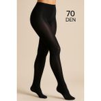 Düven Siyah 70 Den Opak Parlak Micro Kadın Külotlu Çorap - XL