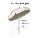 Düvenci 10 Telli Kalın Polyester Kumaşlı Balkon, Plaj Şemsiyesi (bidon Hariç)