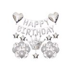 DÜVENCİ TİCARET Çıtıpıtıstore Lüks Kral Taçlı Happy Bırthday Doğum Günü Balon Set