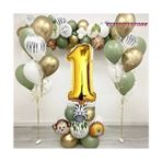 Düvenci Ticaret Çıtıpıtıstore Safari Folyo Kafalı 1 Yaş Balon Set - Sarı