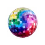 DÜVENCİ TİCARET Disko Topu Folyo Balon Renkli 55 cm