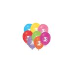 DÜVENCİ TİCARET Happy Bırthday 3 Yaş"baskılı 12" Pastel Balon