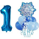 Düvenci Ticaret Kar Taneli Yaş Balon Set - Mavi - 1