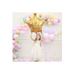 DÜVENCİ TİCARET Kraliçe Balon Set , Taç Gold Folyo Balon Ve Karışık Makaron Balon Set