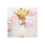 DÜVENCİ TİCARET Kraliçe Balon Seti, Taç Gold Folyo Balon, 80 Adet Makaron Balon, Balon Zinciri