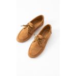 Duxal Shoes Juno Kadın Süet Bağcıklı Mokasen Ayakkabı Casual Babet - Taba