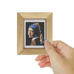 Duxud İnci Küpeli Kız (Girl With A Pearl Earring) Ahşap Çerçeveli Minyatür Etamin Seti