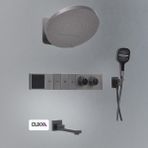 Duxxa Royal Ankastre ve Termostatik Bataryalı Duş Seti Gun Gray D.059 - Inox