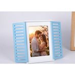 Duyfl Fotoğraf Çerçevesi Ahşap Mavi Pencereli 13x18cm Fotoğraf Dahil