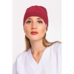 Düz Bordo Renk Unisex Cerrahi Boneler Doktor Ameliyat Saç Bonesi
